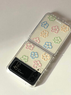 Soft flower Z flip case (jelly/jelly hard case)