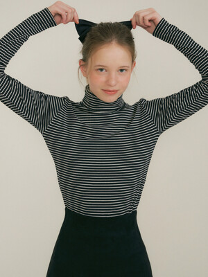 POD STRIPED POLA T-SHIRTS BLACK