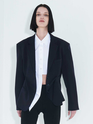 DOZI - Pinched Tailored Jacket _ Dark Navy