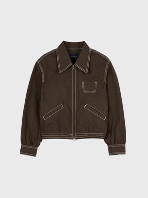 light ripstop jumper - brown