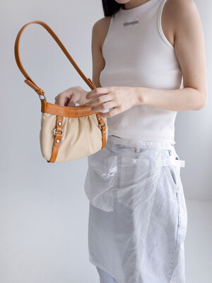 HARNESS BAG, BEIGE+CAMEL