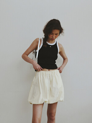 Balloon mini skirt / Cream