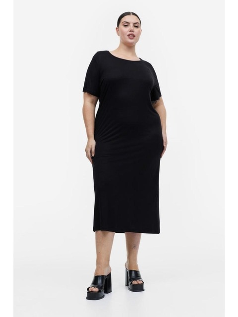 스커트 - 에이치엔엠 (H&M) - 티셔츠 드레스 블랙 1170231001