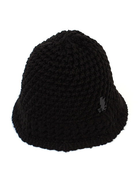 모자,모자 - 유니버셜 케미스트리 (Universal chemistry) - Onetone Black Knit Bucket Hat 버킷햇