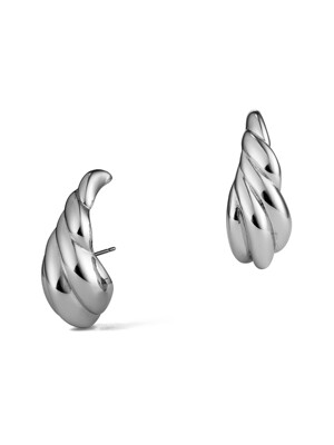 Sway Horn Earrings (Silver)