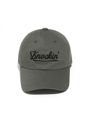 KNOCKIN LOGO B.B CAP CHARCOAL