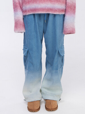 Corduroy Banding Pants Blue