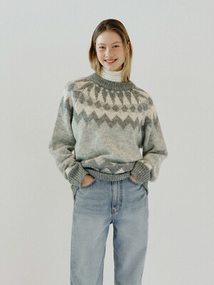 Snow knit pullover_grey