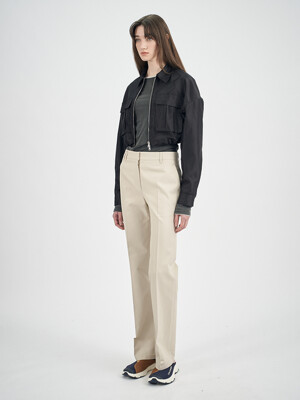 Clean flare pant_Ivory