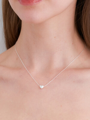 MATTE DAMAGE HEART NECKLACE_S JN025