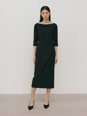 Celina Ribbon Dress (black)
