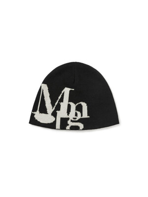 [Mmlg W] LOGO JACQUARD KNIT HAT (BLACK)