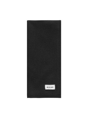 Solid Wool 100% Muffler (Black)