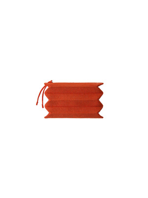 Lucky Pleats Knit Pouch S Starry Rising Orange