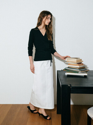 Cotton H-Line long Skirt[LMBESPSK5404]-Off-White
