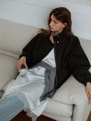 High-Neck Windbreaker Jumper[LMBESPJK5102]-Black