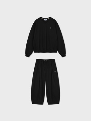 Steady Symbol Sweat Set up - Black