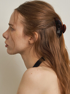 Half-moon ribbon hair claw clip, Yue_2 colors