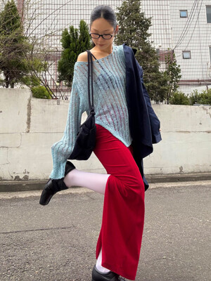 [김소리pick] Maxi Skirt Stripe Red