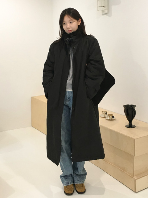 시야쥬 SIOT4219 신슐레이트 하이넥 패딩 코트_Black