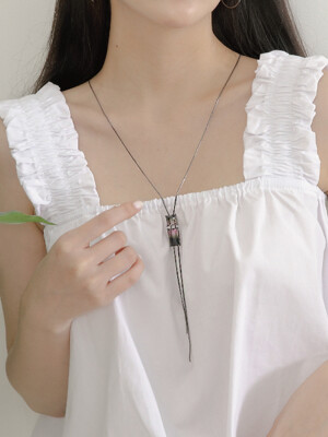 Night Jelly Bar Long Necklace