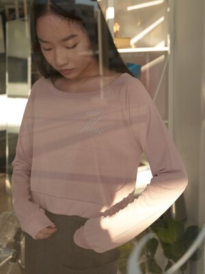 Very soft&light logo t shirt - blush pink