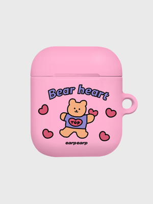Bear heart-pink(Hard air pods)