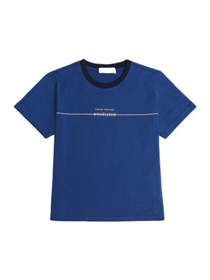 Printing logo silket t-shirt/ Blue
