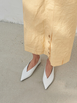 Ines Flat Leather White