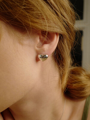 bubble heart earring