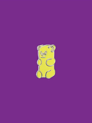 YELLOW GUMMY-BEAR Badge