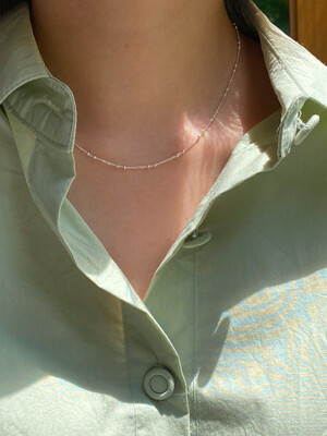 [925 silver]Un.silver.72 / boule necklace (2 color)