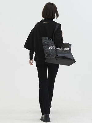 [UNISEX] Big Size Coating Tote Bag Black
