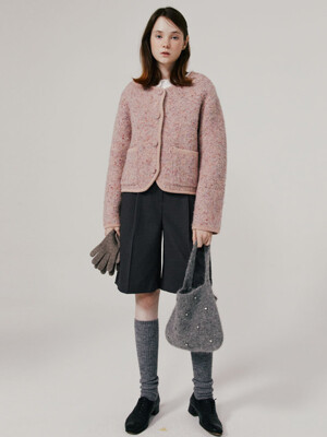 Boucle Yarn Knit Jacket VC229OCD016M