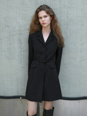 [Drama Signature] Belted Blazer Dress