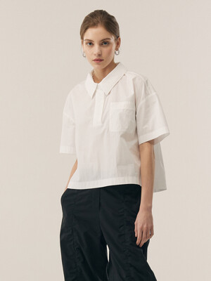 [CIty Outdoor] Half Zip-up Cropped Shirt_2color