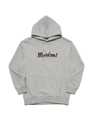 CAT LOGO GRAPHIC HOODIE MELANGE GREY