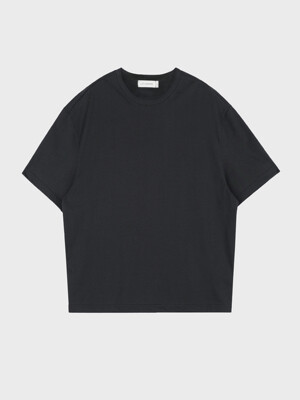 OVER FIT STRETCH  COTTON T-SHIRT_BLACK
