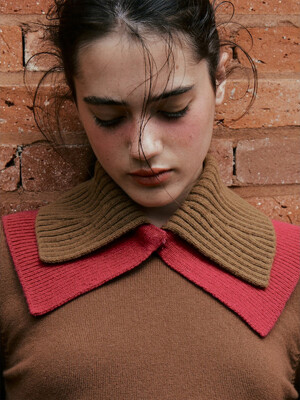 Wool Blended Knit Collar  Chocolate Brown(WE395UT55D)