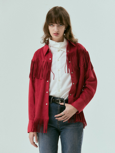 셔츠 - 실른 (SILN) - Western suede shirts (RED)