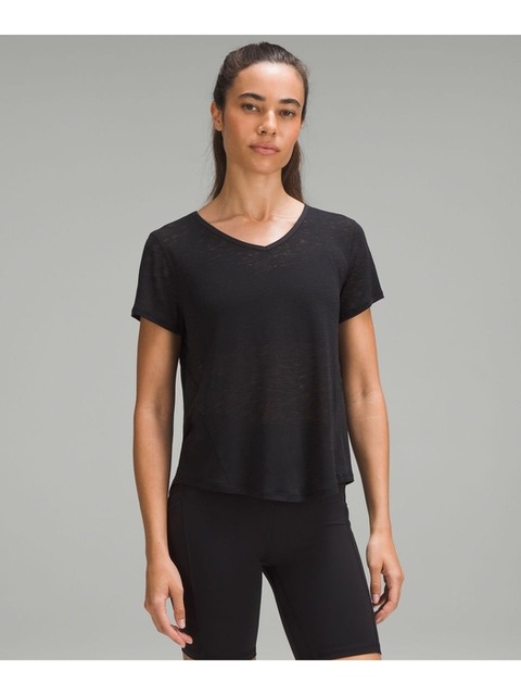 스포츠웨어 - 룰루레몬 (lululemon) - 30% ▼ 타이백 라이트웨이트 요가 숏슬리브 티 - BLK