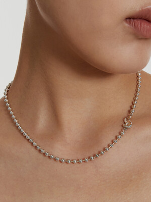 BALL CHAIN MATIERE NECKLACE_SILVER