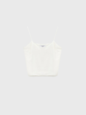 Two Layers Sleeveless Silk Top - Ivory