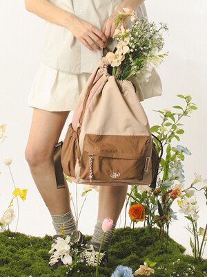 Mixed Easy Draw Backpack_Pink sand
