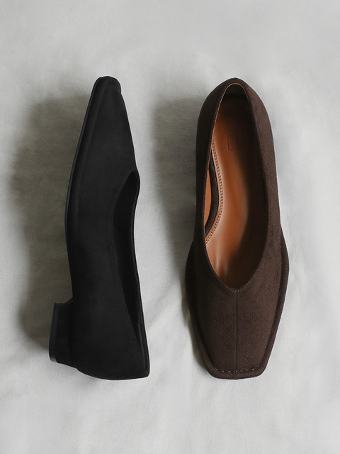 에퓨레 [단독] OUBE Square Flats (2color)
