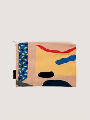 Cut outs small pouch - beige