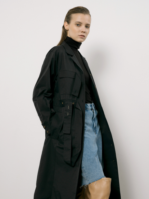 원피스 - 쓰리젝트 (3JECT) - [20F/W UNTACT RUNWAY] Strap brick dress _ black