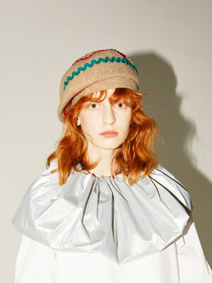 Wool Jersey Wave Beret - BE