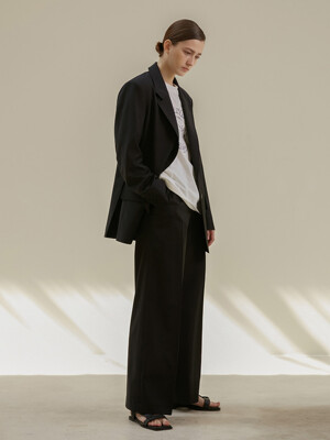 Pants Tuck Wool Blooming Black