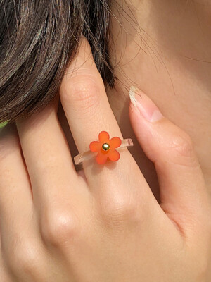 orange flower ring